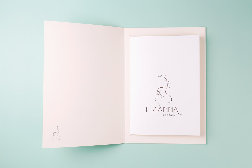 SINGA GRAFISCH DESIGN restaurant Lizanna menukaart